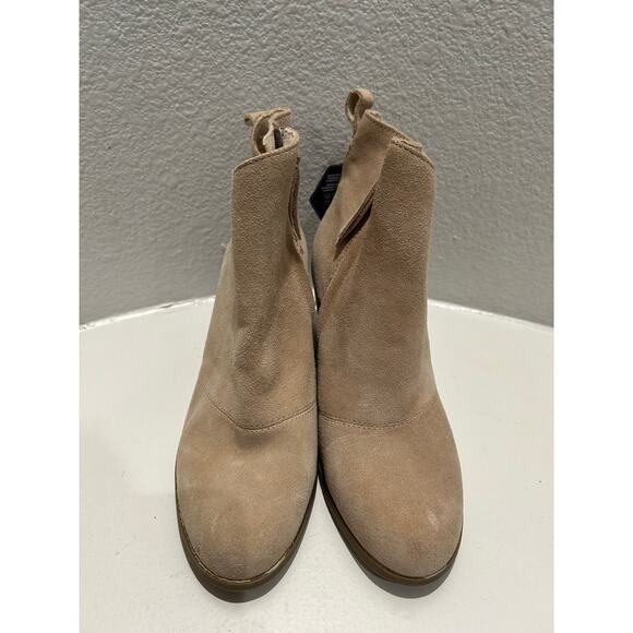 TOM'S Sutton Wedge Ankle Boot NEW $99 Oatmeal Suede Size 9.5 - Picture 4 of 10